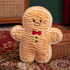BABYYER Lovely Plush Toy, Christmas Tree and Fun Gingerbread Shaped Plush Throw Pillow, Soft Waist Cushion, Suitable for Party and Home Decoration - 1 of 4