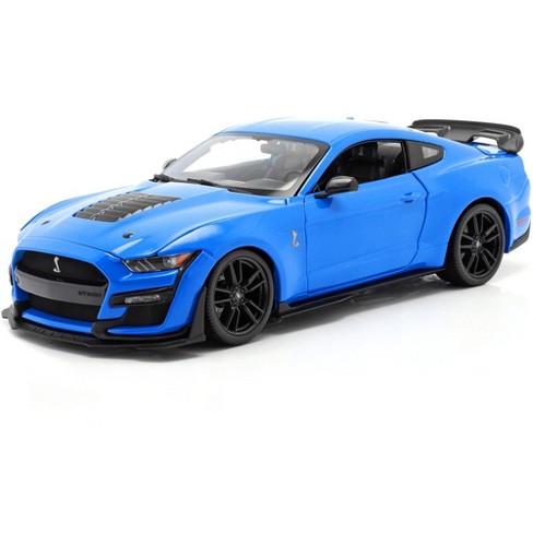 Maisto 1-18 Scale 2020 Ford Mustang Shelby GT500 Blue Metallic & White  Stripes Diecast Model Car 