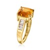Ross-Simons 3.90 Carat Citrine Ring With .40 ct. t.w. Lab-Grown Diamonds in 18kt Gold Over Sterling - 3 of 4