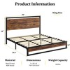 6 Inch Twin Metal Platform Bed Frame with Wooden Headboard and Footboard, Mattress Foundation - 2 of 4