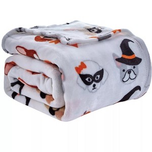 Kate Aurora Ultra Soft & Cozy Halloween Pets in Costumes Plush Throw Blanket Cover - 50 in. W x 60 in. L - 1 of 2