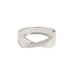 SOHI Women's Metallic Silver Twisted Bracelet - 1 of 4