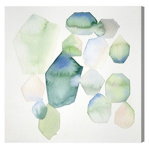 20" x 20" Sea Glass Eyes Abstract Unframed Canvas Wall Art in Green - Oliver Gal: Giclée, Modern Decor, Handcrafted - 1 of 3