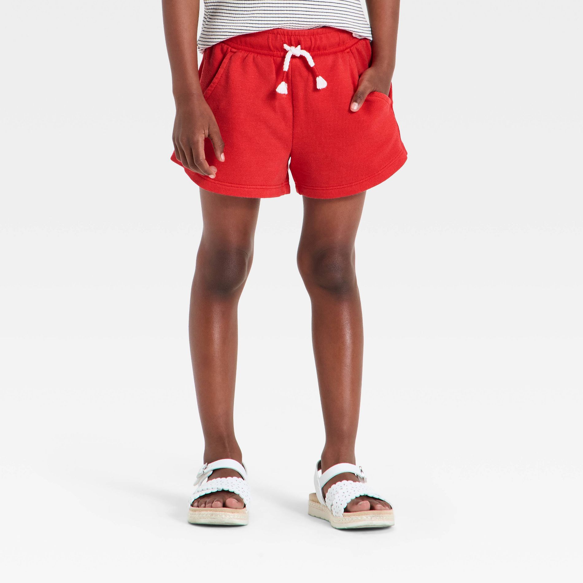 Toddler Girls' French Terry Shorts - Cat & Jack™ Red