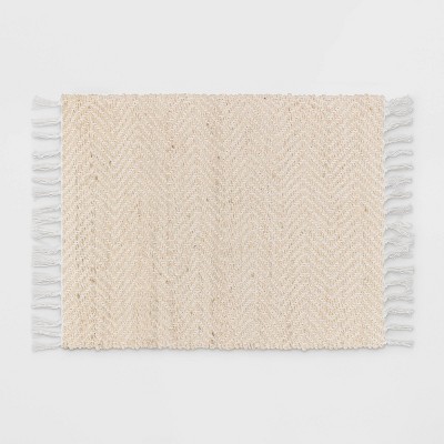 2&#39;x3&#39; Handloom Woven Accent Rug Natural/Ivory - Threshold&#8482;
