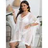 Womens Swimsuit Cover Up Hollow Out Swimwear Beach Bathing Suit Bikini Coverups Regular - 3 of 4