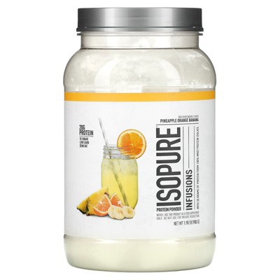 Isopure Infusions Protein Powder, Pineapple Orange Banana, 1.98 lb (900 g)