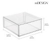 mDesign Plastic Stacking Closet Storage Organizer Bin with Drawer, 2 Pack, Clear - 3 of 4