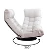 Cotton Single Sofa Reclining Chair Japanese Chair Lazy Sofa Tatami Balcony Reclining Chair Leisure Sofa for Home Office Grey - 3 of 4