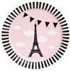 Blue Panda 144 Piece Paris Birthday Party Decorations with Plates, Napkins, Cups, and Cutlery, Tableware Set for Girl's Baby Shower, Serves 24 Guests - 4 of 4