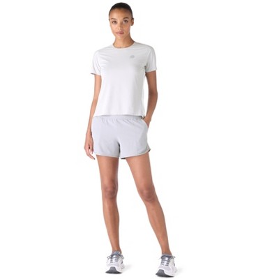 Future Planet Women's Nova Premium Performance Sport Athletic 4" High Waisted Active Gym Workout Running Shorts Grey