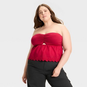 Women's Knit Woven Twist Tube Top - Wild Fable™ - 1 of 3