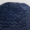 PAGED Faux Fur Bean Bag Chair, 5 Ft Stretchable Beanbag Chair with Easy-Clean Cover and Foam Filling for Bedroom, Living Room, Navy - 3 of 4