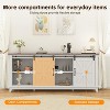 Farmhouse TV Stand Cabinet for 75" TV, Home Entertainment Center with Adjustable Shelf&Sliding Barn Doors,Media TV Console Table for Living Room - 3 of 4