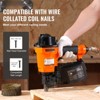 VEVOR Coil Siding Nailer MCN55, 1 inch to 2-1/4 inch 15 Degree Pneumatic Siding Nail Gun, 70-120PSI Air Coil Nailer for Siding, Orange - 3 of 4
