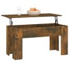 vidaXL Coffee Table Smoked Oak Engineered Wood 39.8 in x 19.3 in x 20.5 in - 4 of 4