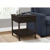 Vynxaria Traditional 2-Tier Square Accent Table - Dark Walnut Brown Veneer Finish, 21.75" W x 23.75" D x 25" H - 2 of 4