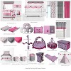Bacati - Owls Pink/Gray Girls Cotton Long Crib Rail Guard Cover - 4 of 4