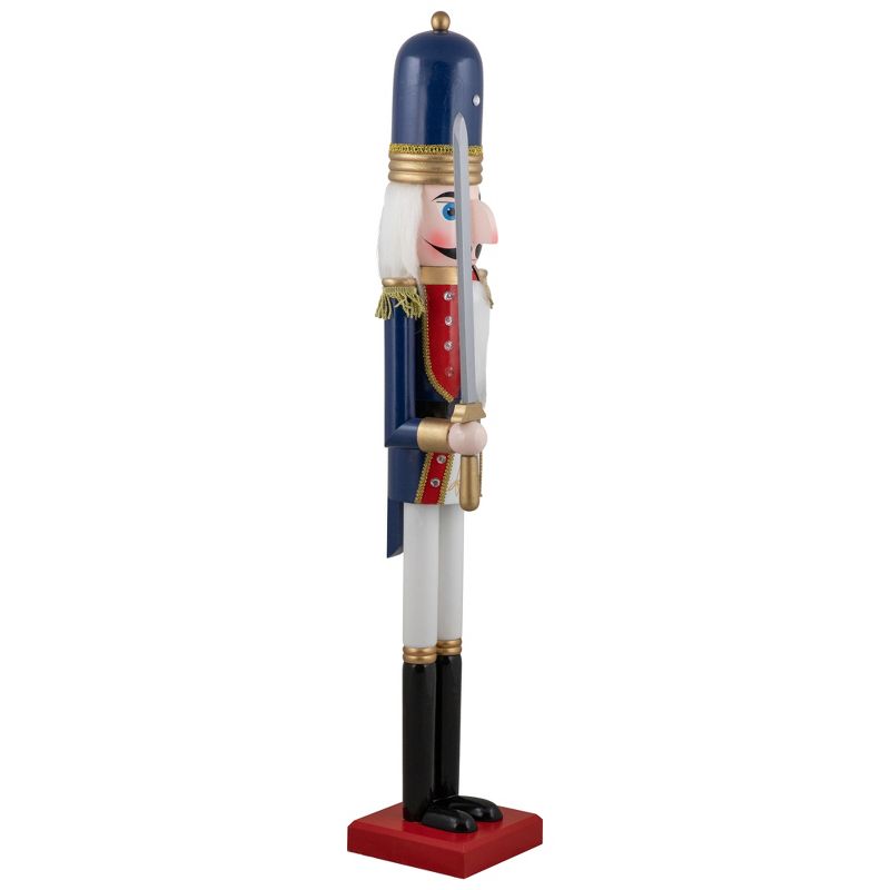 Northlight 48.25" Blue and White Christmas Nutcracker Soldier with Sword, 4 of 6