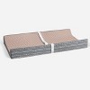 Bacati - Owls Gray/Beige Gray Pin Dots/Scribbles Neutral Cotton Changing Pad Cover - 4 of 4