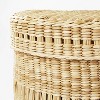 11" x 9" Oval Decorative Lidded Open Weave Basket Natural - Threshold™ designed with Studio McGee - image 3 of 4