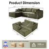 TiramisuBest 110" L-Shaped Modular Foam Sofa with Right Chaise, Plush Upholstery, Space-Saving, Spring-Free & Kid-Friendly, Green - 4 of 4