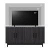 ORRD 64 inch Four Door TV Stand Media Console, Black Finish, No Assembly Required, Storage Cabinet with Fluted Doors - 3 of 4
