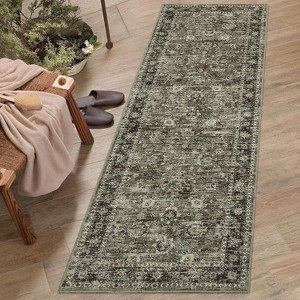 Acekool 2x6 Vintage Washable Rug – Non-Slip Distressed Runner for Kitchen, Hallway & High-Traffic Areas - 1 of 4