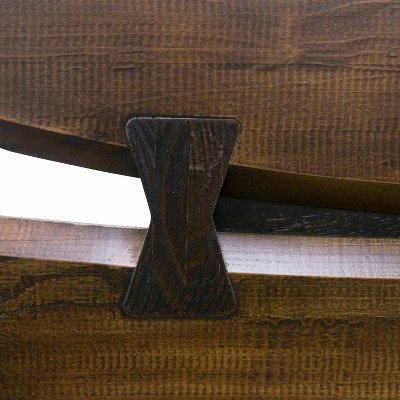 Pasco King Black and Brown Pine Platform Bed