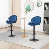 Bar Stools Set of 2 - Adjustable Barstools with Back and Footrest, Counter Height Bar Chairs for Kitchen - 2 of 4