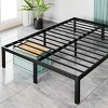 FURNIinspire Beds Full Size Bed Frame Heavy Duty Metal Platform Bed Bedframe with Steel Slat Support, No Box Spring Needed， Black, 75"*54"*14" - 2 of 4