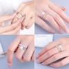 Turandoss 5 Stone Moissanite Rings for Women, 3.75MM D Color VVS1 Clarity Lab Created Moissanite Anniversary Rings - 3 of 4