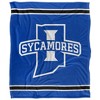 Indiana State University Primary Logo Stripes Silky 50x60 Blanket, 1 Sided - 2 of 4