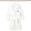 Personalized Linum Kids 100% Polyester SUPER PLUSH Double Brushed Hooded Bathrobe in Purple Bookman Font - 3 of 3