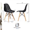 Costway Set of 4 Plastic Hollow Out Chair Mid Century Modern Wood-Leg Seat - 4 of 4