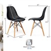 Costway Set of 4 Plastic Hollow Out Chair Mid Century Modern Wood-Leg Seat - image 4 of 4