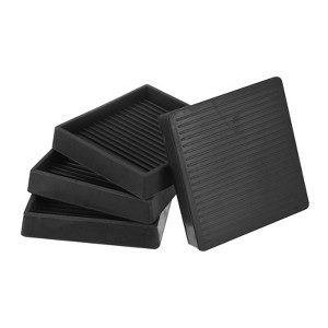 Unique Bargains Square Rubber Anti Slide Furniture Coasters Cups for Sofa Chair 4 Pcs - 1 of 4