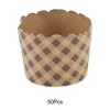 Unique Bargains Disposable Baking Cups Wood Pulp Paper PE Coating Reddish Brown Khaki 2.36"x1.77" 50 Pcs - 4 of 4