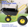 HANPURE Two-wheeled barrow, garden cart, 10-inch pneumatic wheels(Yellow + Black) - 4 of 4