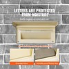 VEVOR Through The Wall Drop Box, Heavy Duty Steel Through the Wall Mailbox with 2.8-7.9" 13" Combination Lock, 12.5x6.3x16.9" Mail Drop Box, Beige - 3 of 4