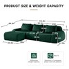 114" Modern L-Shaped Modular Sectional Sofa for Living Room, Flannelette Fabric 3-Seater Couch with Deep Seat, Boneless Design, No Assembly - 4 of 4