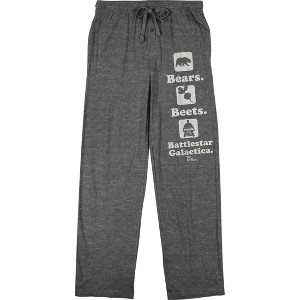 The Office Icons Men's Graphite Heather Sleep Pajama Pants - 1 of 2