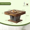 UbMelt Wooden Coffee Table Modern 31.5 Inch Center Table for Living Room,Brown - 3 of 4