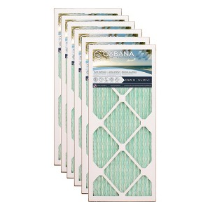 Cabana Air Filters 6 Pack Home HVAC Furnace Air Filters, Capture Unwanted Particles with Pleated Design, MERV 13, 12 x 20 x 1, White - 1 of 4