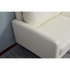 Hybition Leather Sofa Set Modern Sofa & Loveseat Set 2 Piece Couch Set with Wooden Legs for Living Room, Apartment - 2 of 4