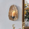 Danya B Vivien 14" Abstract Gold Wall Candle Sconce with Glass Hurricane - 2 of 4