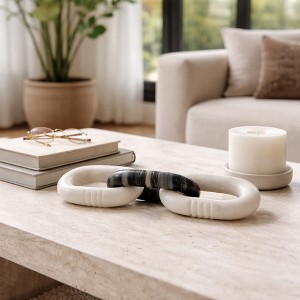 Carved Marble Chain Decorative Objects - Decorative Sculpture for