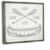 Stupell Industries Live Love Lake Rustic Canoe Oars Floater Canvas Wall Art - 3 of 4
