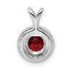 Black Bow Jewelry Rhodium Plated Sterling Silver, Diamond & Gemstone Pendant, 10mm - 4 of 4
