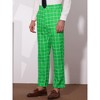 Lars Amadeus Men's Flat Front Unique Plaid Printed Business Dress Pants - 2 of 4